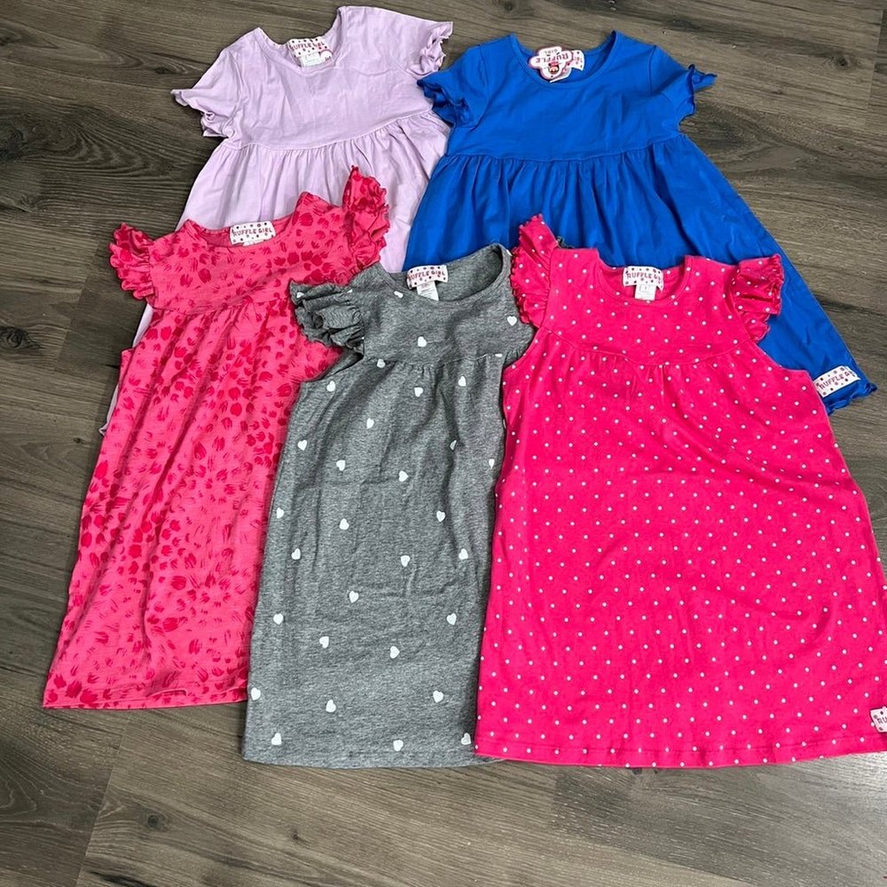 Lot of 5 girls size 7 dresses NWT Ruffle girls
